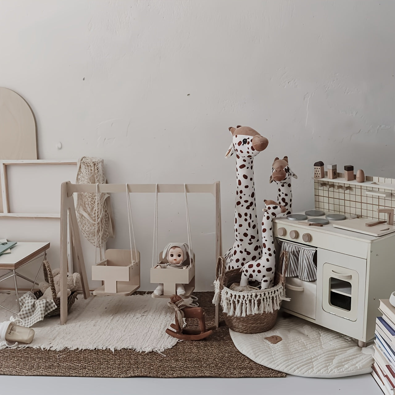 Girafe Géante en Peluche - Doudou Décoratif & Compagnon XXL