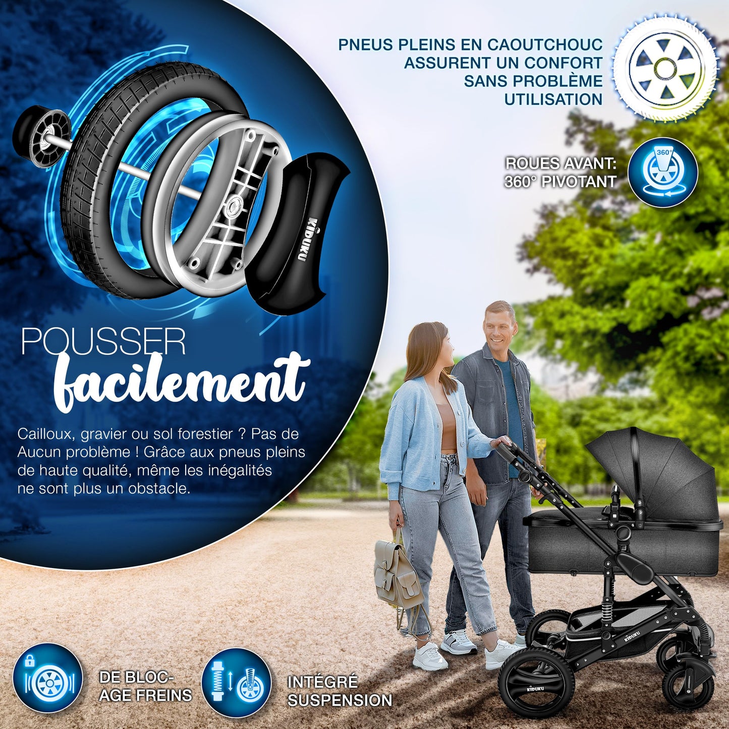 Pousette bébé 3 en 1