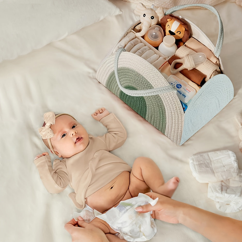 Panier de Rangement Pour Bébé - Portable en Coton Tressé