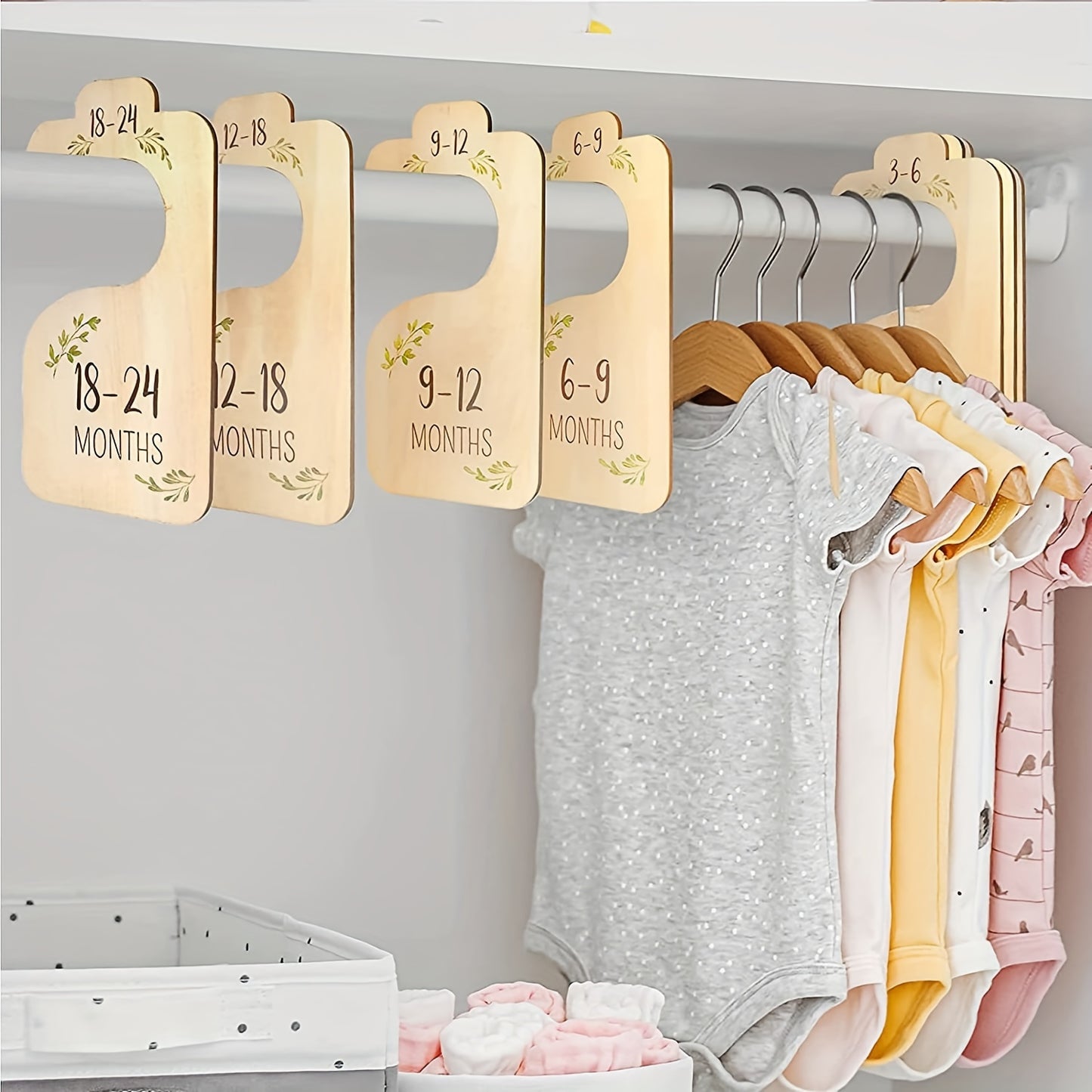 Organisateurs de Penderie Bébé en Bois Naturel