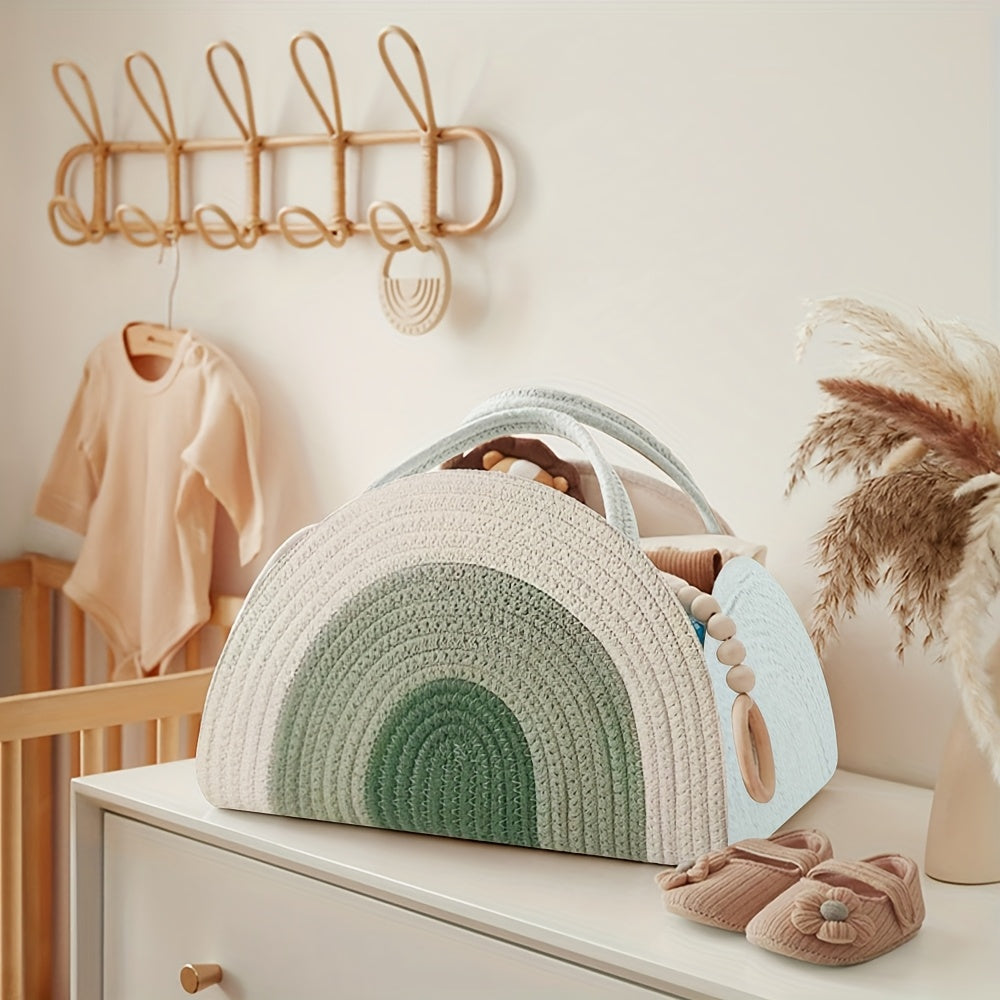 Panier de Rangement Pour Bébé - Portable en Coton Tressé