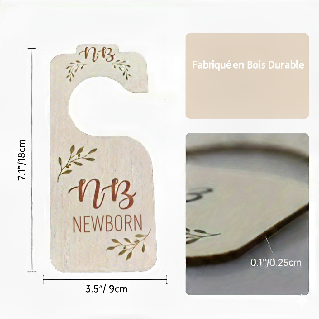 Organisateurs de Penderie Bébé en Bois Naturel