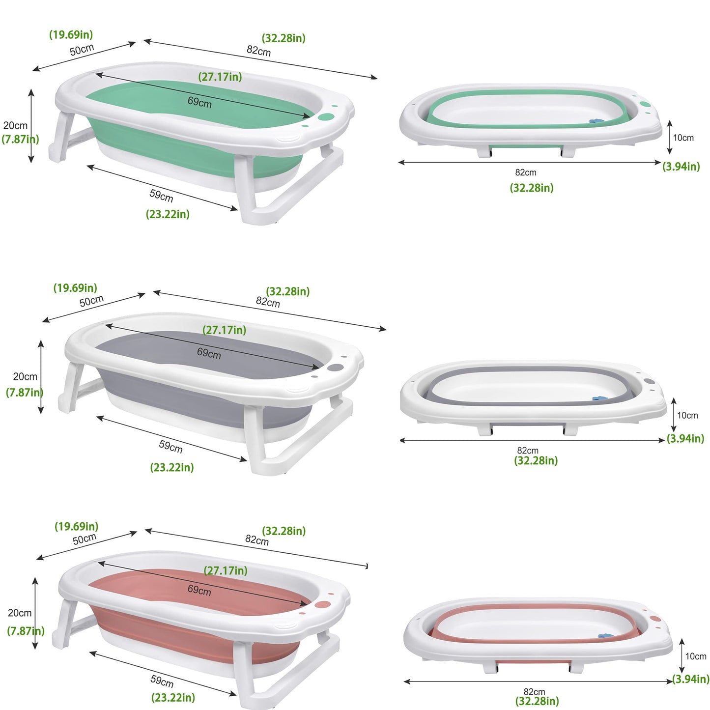 Baignoire Pliable Économiseur d'Espace - Ergonomique et Portable