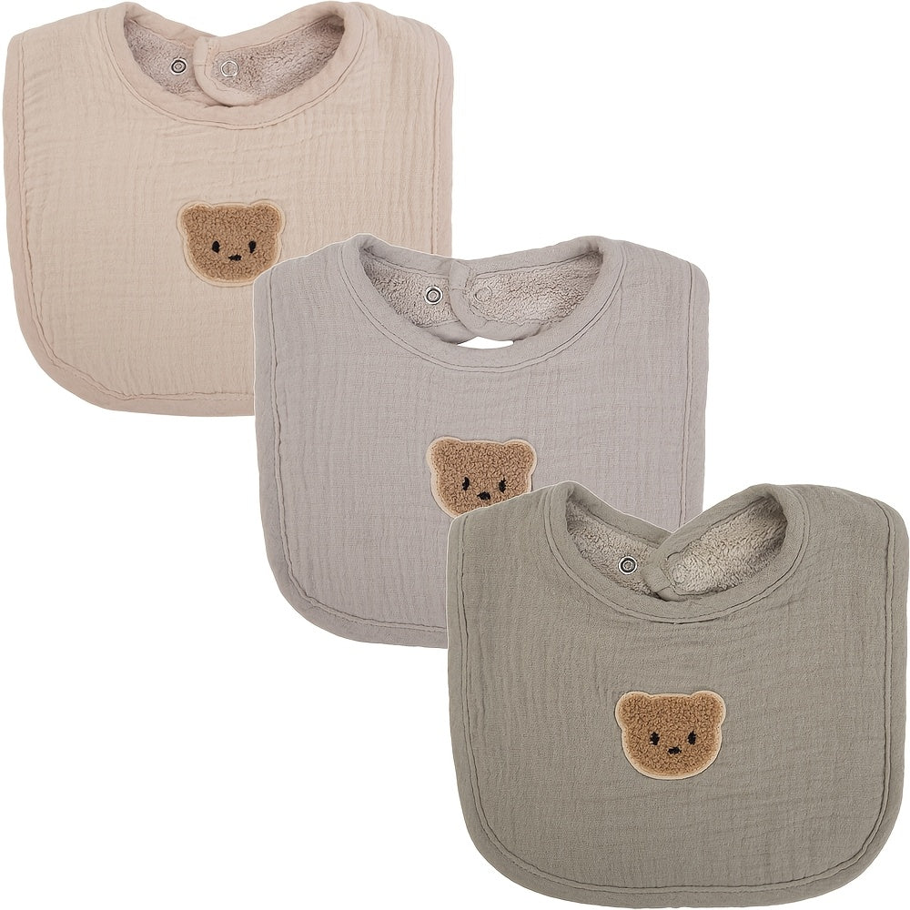 Lot de Bavoirs Bandana/Ronds en Gaze de Coton