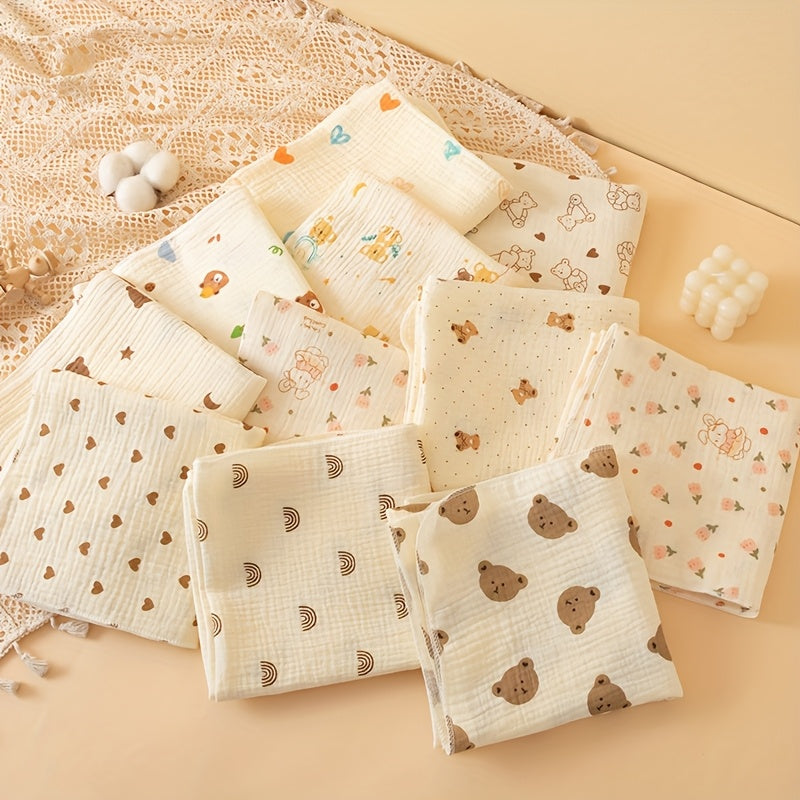 Lot de 3 Langes / Couvertures en Mousseline de Coton