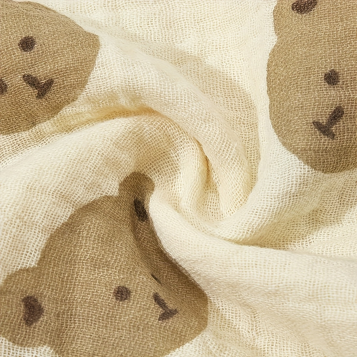 Lot de 5 Langes/Lingettes en Mousseline de Coton
