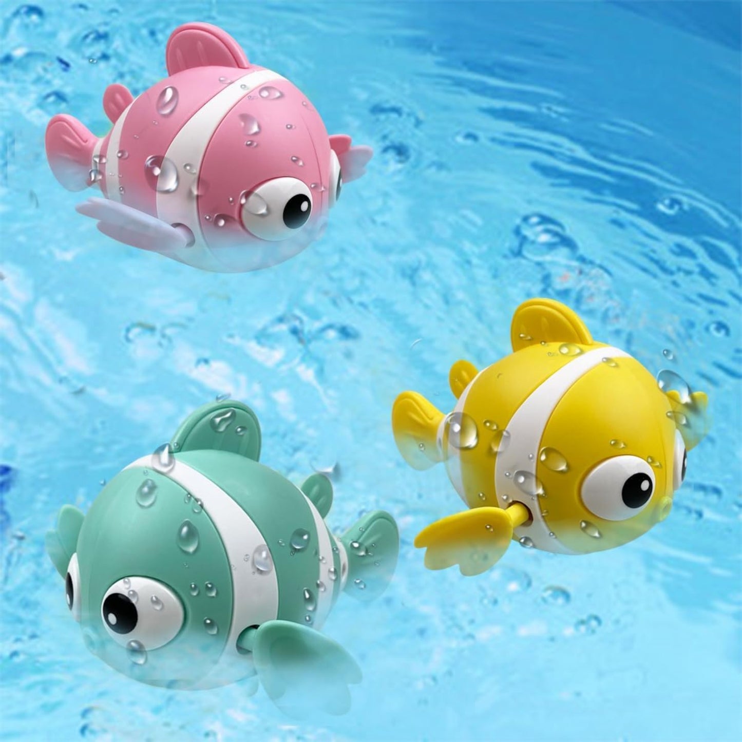 Lot de 3 Poissons de Bain à Remonter