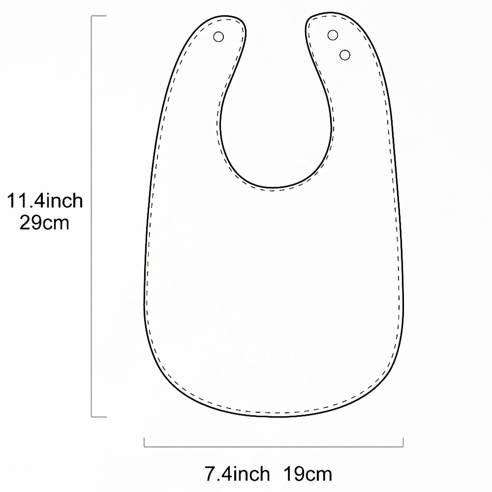 Lot Économique de 8 Bavoirs Bébé Blancs en Coton