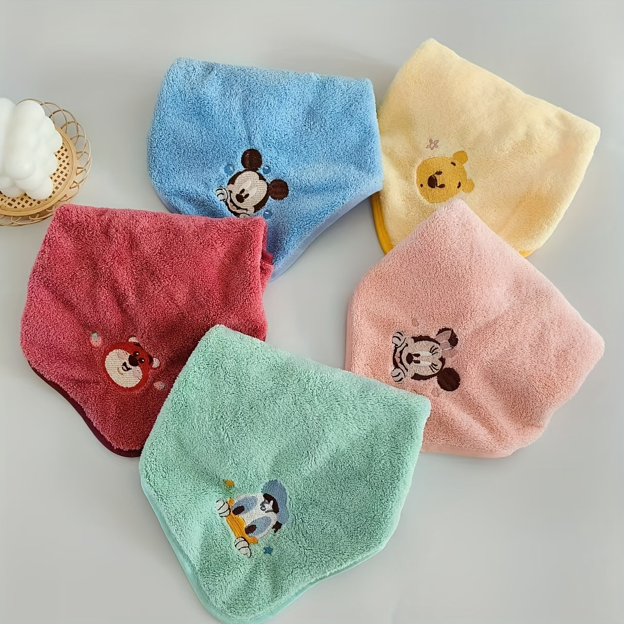 Lot de 5 Serviettes Douces Microfibre Disney