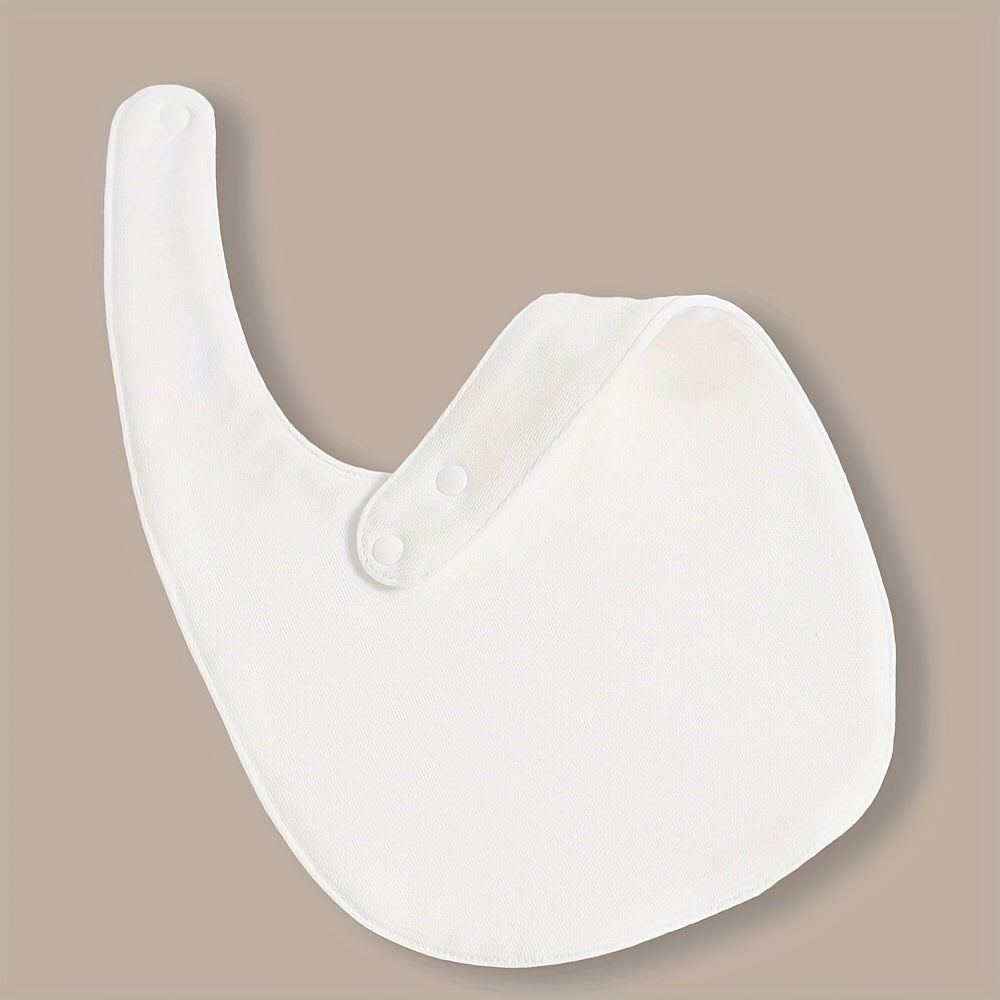 Lot Économique de 8 Bavoirs Bébé Blancs en Coton