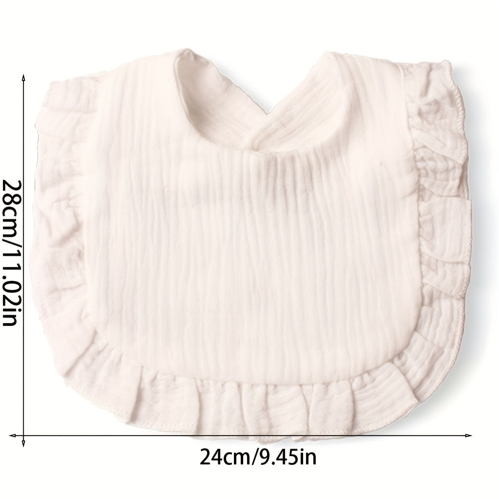 Lot de 5 Bavoirs Bébé en Mousseline de Coton