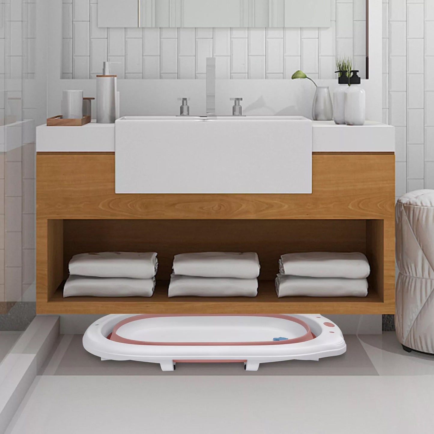 Baignoire Pliable Économiseur d'Espace - Ergonomique et Portable