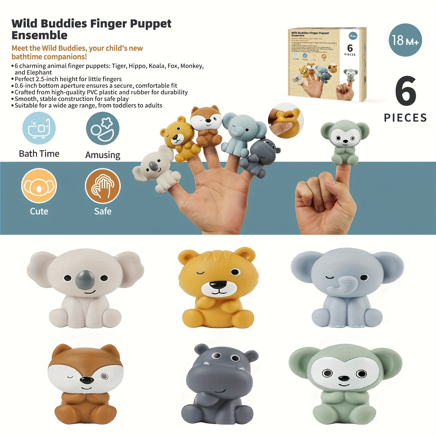 Set de 7 Jouets de Bain en Silicone