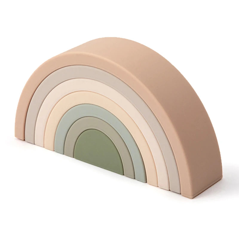 Jouet d'empilement Arc-en-ciel : Blocs de construction en forme d'arche