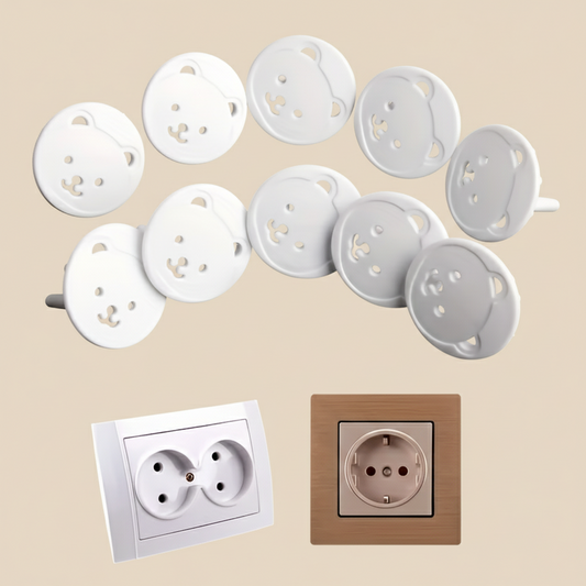 Lot de 10 Caches-Prises Rotatifs 'Petit Ours'