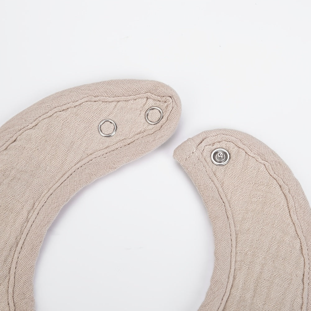 Lot de Bavoirs Bandana/Ronds en Gaze de Coton