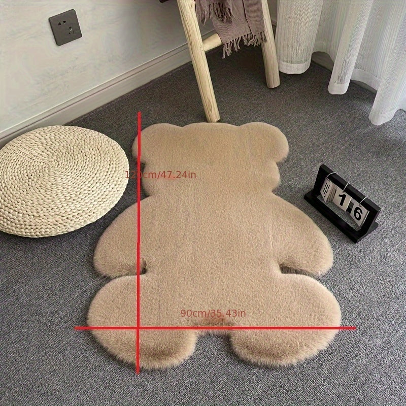 Tapis Moelleux Ours en Fausse Fourrure