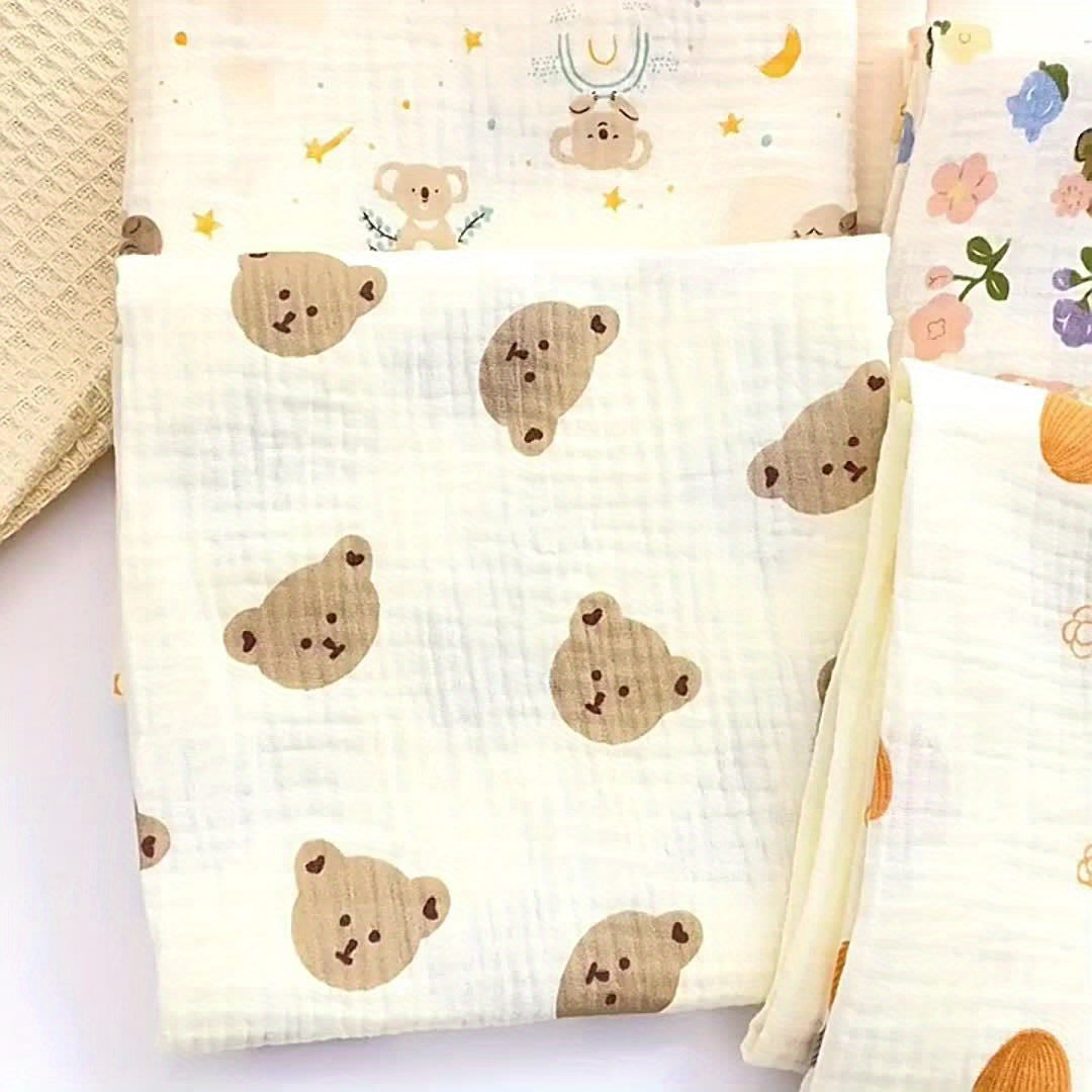 Lot de 3 Langes / Couvertures en Mousseline de Coton