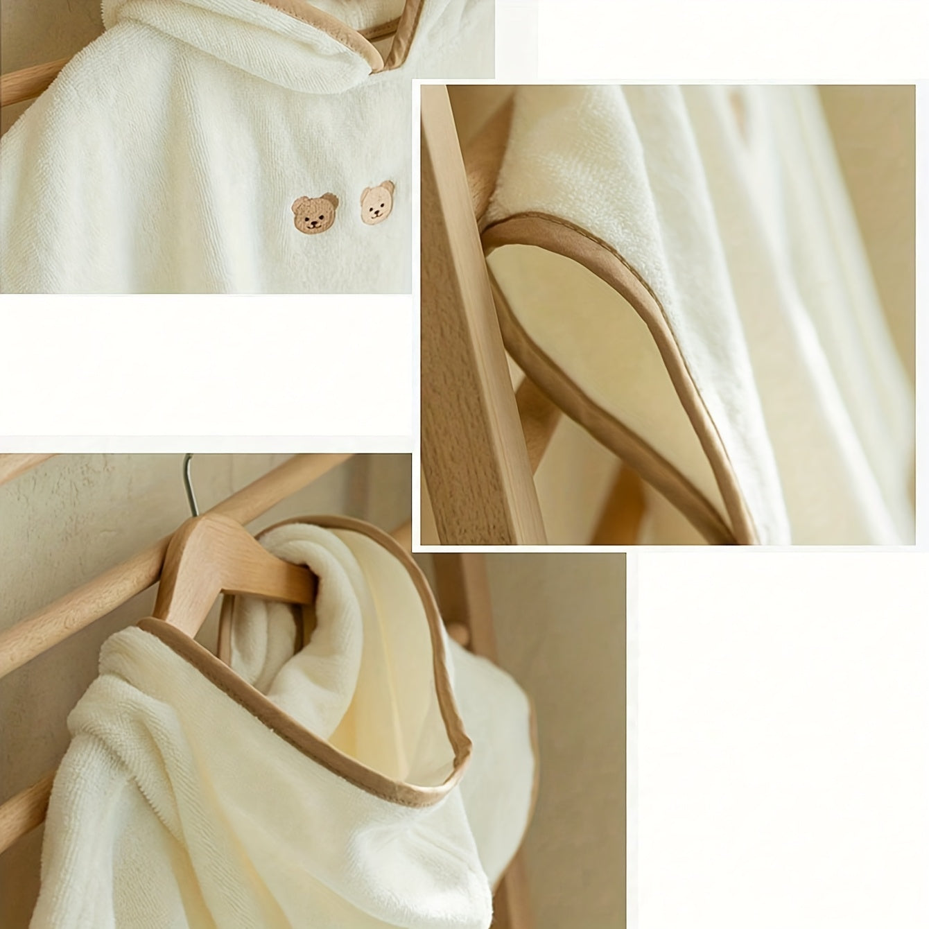 Poncho/Cape de Bain à Capuche pour Bébé