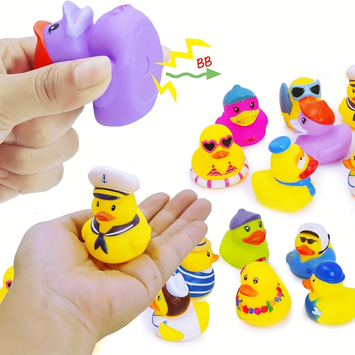 Lot de Mini Canards en Caoutchouc Flottants – Canards de Bain Colorés et Fantaisie