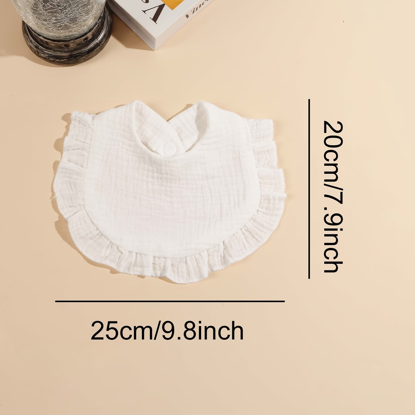 Maxi Lot de Bavoirs Bébé en Double Gaze Blancs