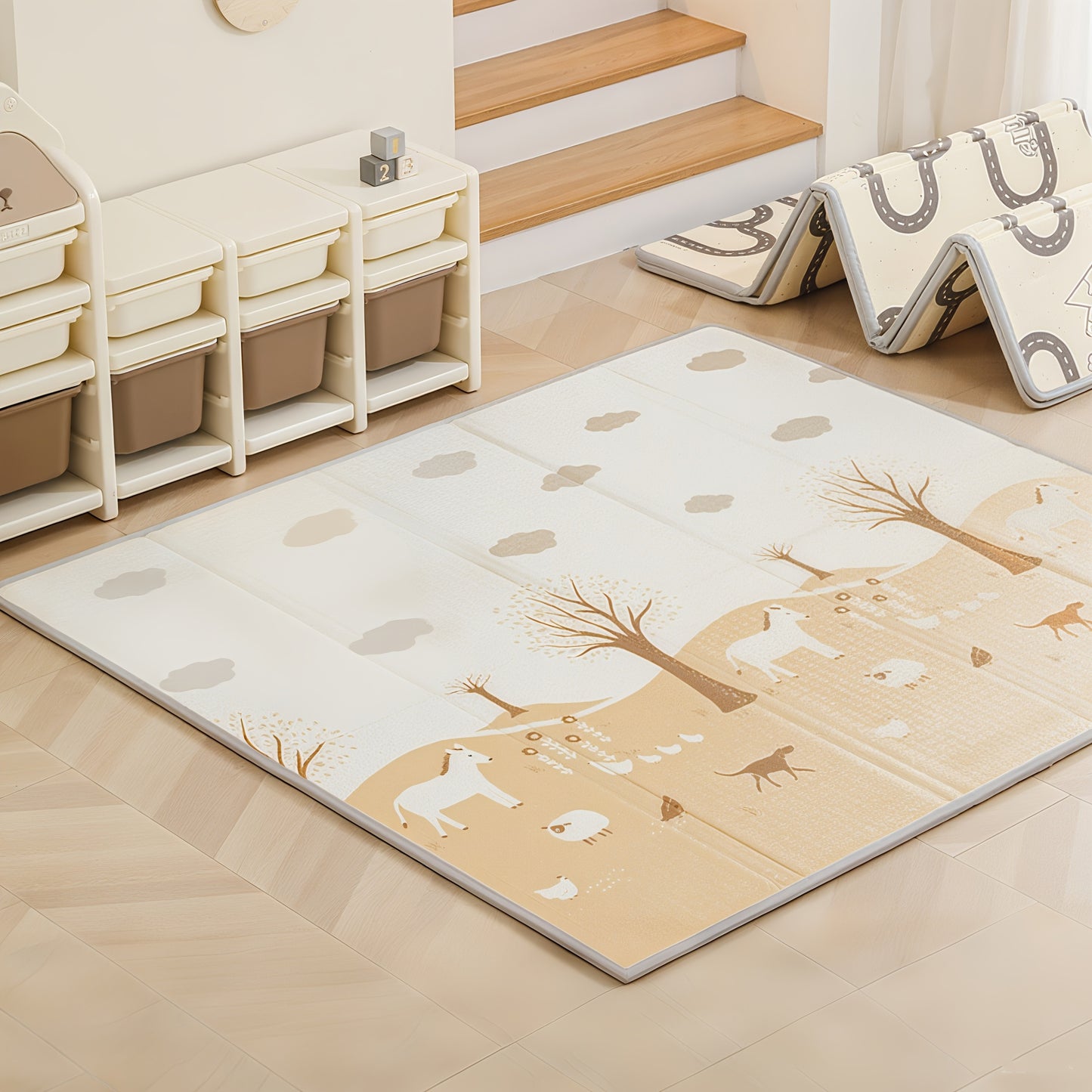 Tapis de Jeu et d'Éveil Pliable en Mousse XL – Isolant et Réversible