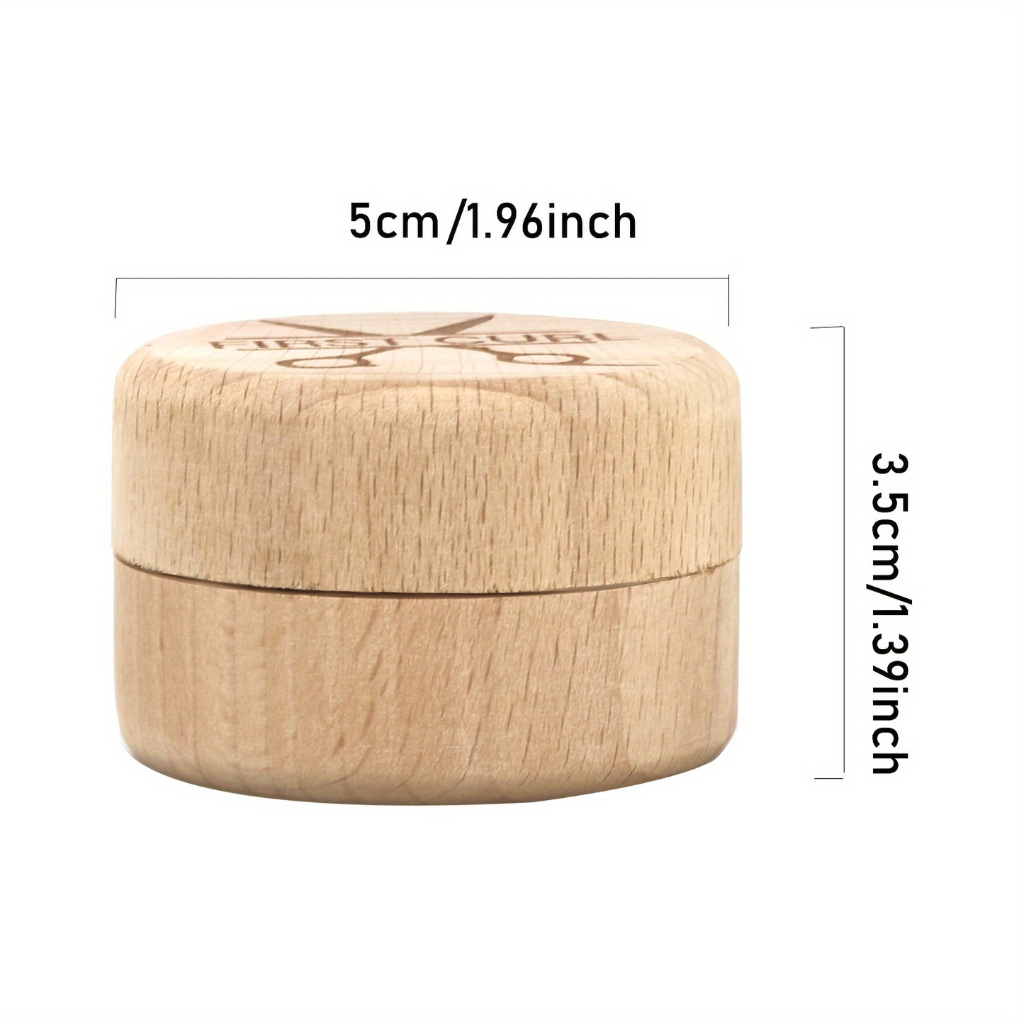 Boîte en Bois Naturel pour Première Boucle de Cheveux