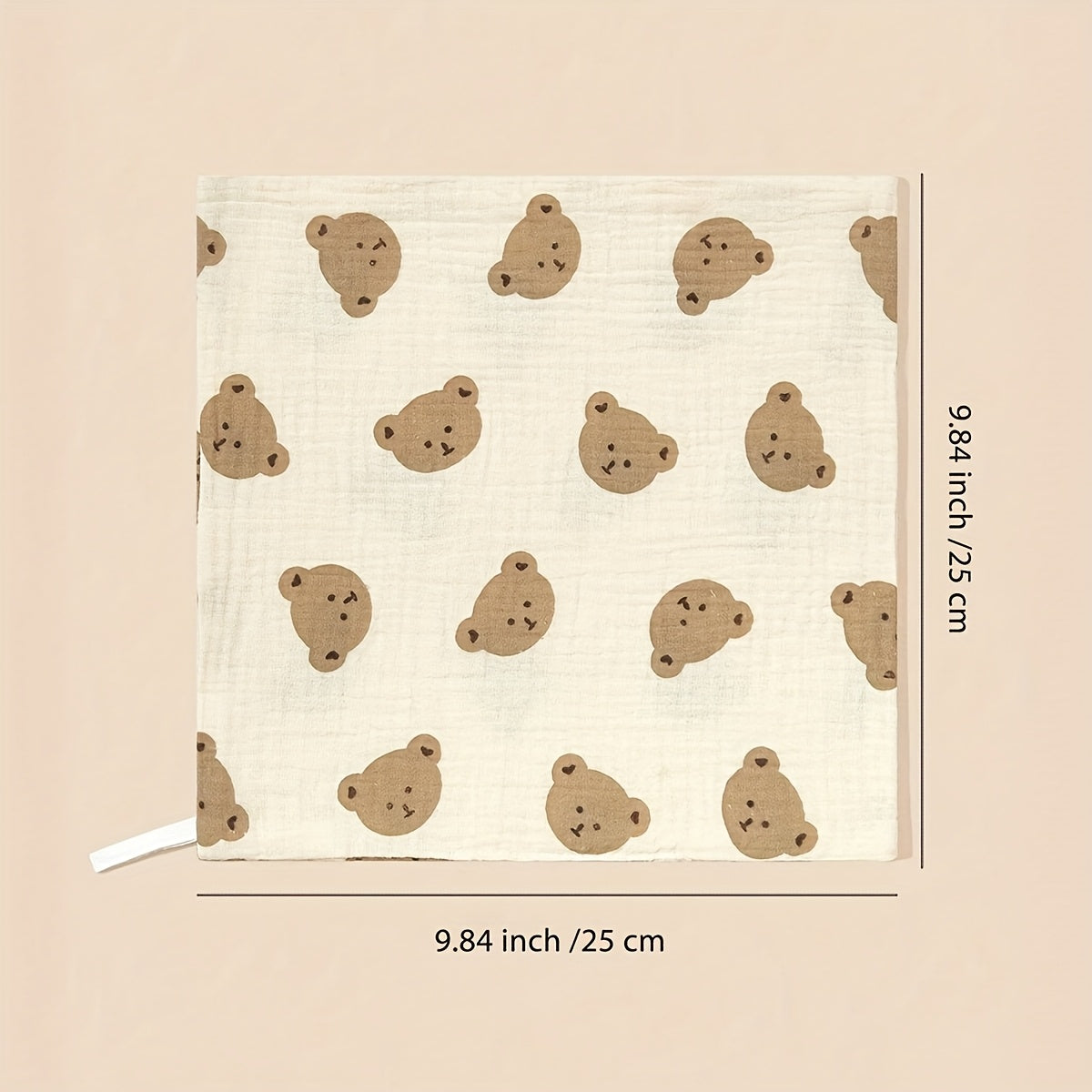 Lot de 5 Langes/Lingettes en Mousseline de Coton