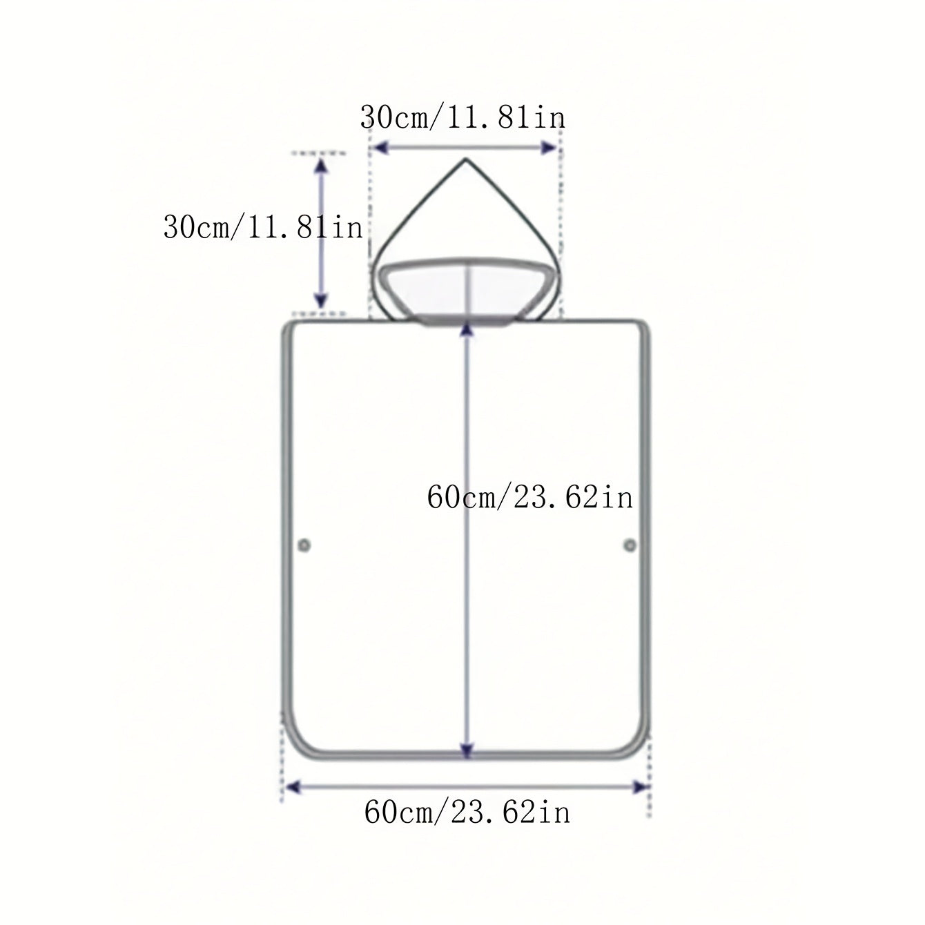 Poncho/Cape de Bain à Capuche pour Bébé
