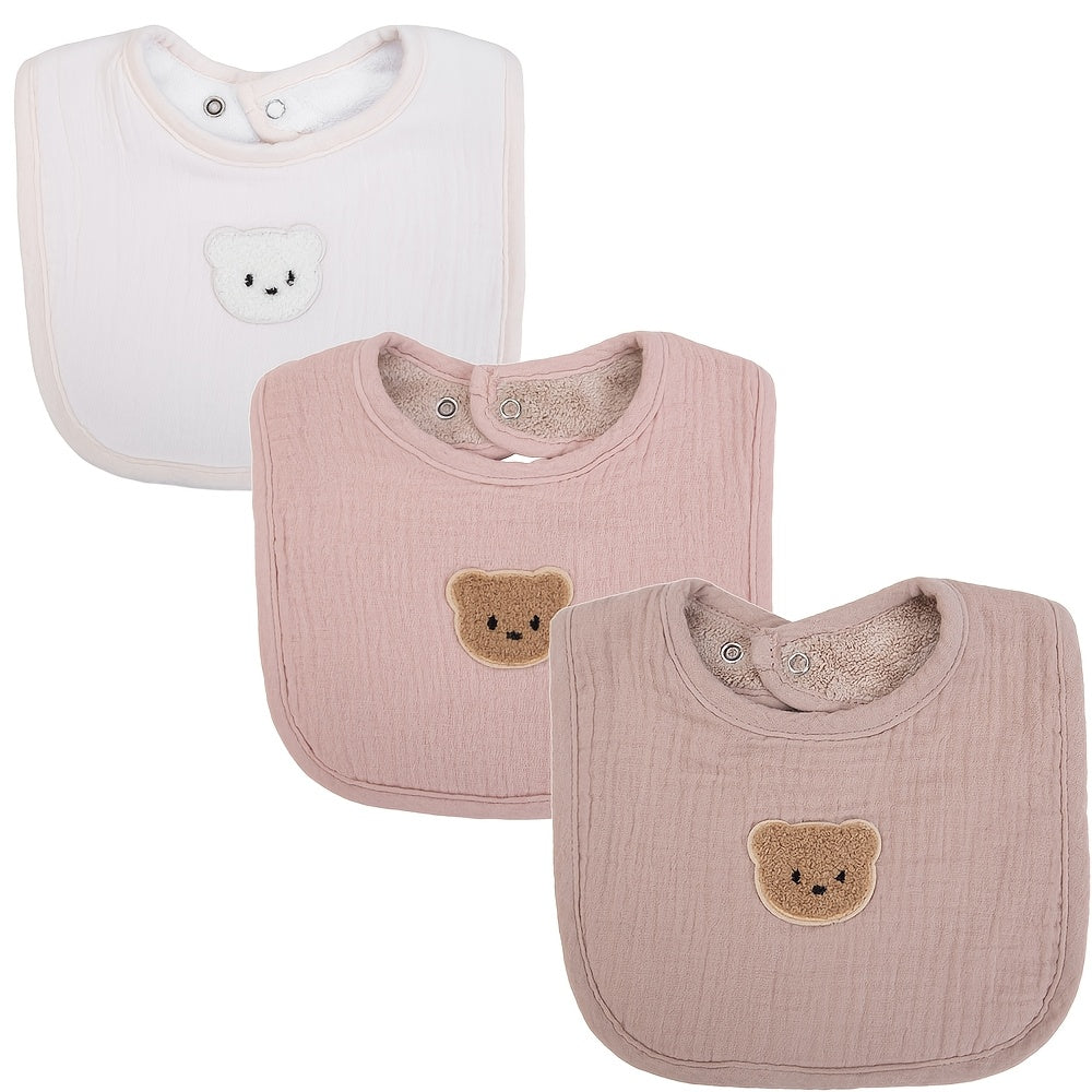 Lot de Bavoirs Bandana/Ronds en Gaze de Coton